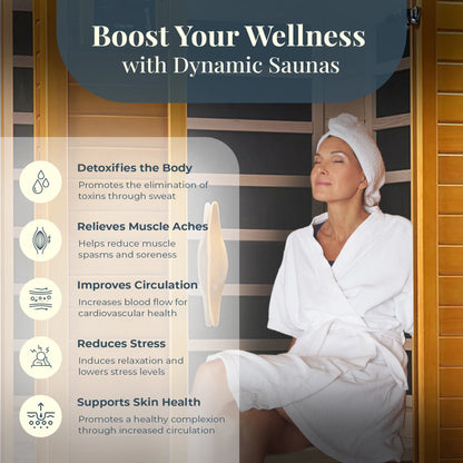 Andora 2-Person Low EMF FAR Infrared Sauna, Canadian Hemlock